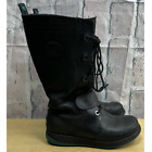 Sorel Liftline Womens Black Leather Tall Waterproof Winter Boots Size 6