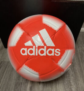 ADIDAS CLUB SOCCER BALL FOR GAME/ PRACTICE SIZE 4 AND 5 WHITE RED  HT2458 1 BALL