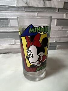RARE Disney Mickey Mouse, Minnie, Donald Duck Vintage Tumbler Drinking Glass