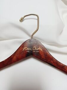 Vintage PIERRE CARDIN Dark Brown Wooden Suit Hanger