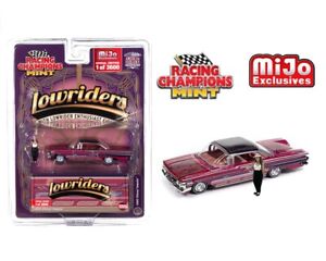 1960 CHEVROLET IMPALA LOWRIDER PINK W/FIGURE 1:64 BY RACING CHAMPIONS RCCP1013