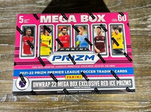 2021-22 Panini Prizm Premier League Soccer Trading Cards Mega Box SEALED