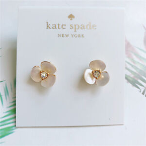 Kate Spade Mother of Pearl Reversible Fashion Disco Pansy Earrings
