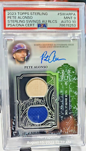 2023 Topps Sterling Pete Alonso Auto Relic Card #d 24/25 PSA 10 Auto