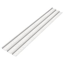 3pcs DIN Rail Slotted Aluminum Mounting Guide Silver Tone 500mm x 35mm x 7.5mm