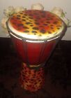Vintage African Djembe Hand Drum-Cheetah-12