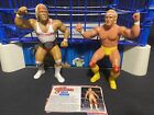 Vintage LJN WWF WWE Wrestling White Shirt Hulk Hogan w/ belt Bio Card Yellow Lot