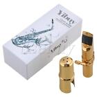 Tenor Saxophone Golden-plated 7# B-Flat Sax Mouthpiece with Square Ligature B-Fl