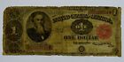1891 Large Size $1 Treasury Note - Fr. 350 - Well Circulated
