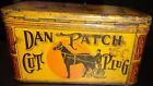 Old Antique Or Vintage Dan Patch Cut Plug Tobacco Tin Hinged Scotten Dillon