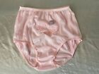Vintage Sissy Pink Panty Slippery DOUBLE NYLON GUSSET Brief Granny Panties Small