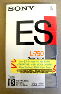 Blank Sony ES L-750 sealed Betamax Beta Tape dhm