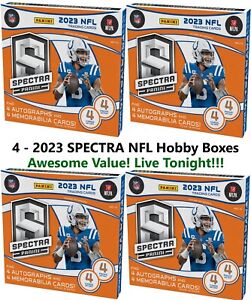 New ListingDetroit Lions Break #642 x4 2023 SPECTRA NFL HOBBY BOX 1/2 Case