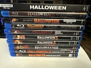 Halloween Blu Ray Collection Lot. Excellent Disc! Horror!8 Blu, 2 4K!RARE OOP!