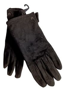 Etienne Aigner Suede Leather Gloves  Size- Large