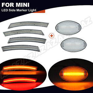 6X Front Rear LED Side Marker Light Turn Signal Lamp For Mini Cooper R50 R53 R52 (For: More than one vehicle)