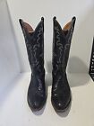 Montana Mens Black Leather Western Boots Size 10.5 D
