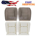 For 2002-2007 Ford F250 Lariat Driver & Passenger Bottom Seat Cover & Foam Tan (For: 2002 Ford F-350 Super Duty Lariat 7.3L)