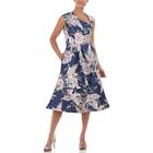 Kay Unger New York Womens Veronica Jacquard Cocktail and Party Dress BHFO 2092