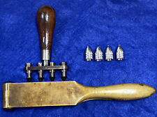 Civil War Brass Harpers Ferry Arsenal .58 Caliber Minie Gang Bullet Mold W Plugs