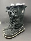 Sorel Tivoli High II Leather Black Snow Boots Women’s Size 9.5 NL 2093-010