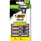 BIC Hybrid Flex 4 Sensitive Titanium Men's Disposable Razors, For a Smooth,