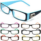 Womens DG Eyewear Clear Lens Eye Glasses Fashion Rectangular Frame Multi Colors