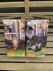 Lot Of 2 Gemmy Airblown Inflatable Spooky Tree (3.5ft.) Cat (4ft.) Halloween
