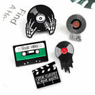 Music Punk Brooch Lapel Pin Enamel Pins Badge Brooches Sweater Backpack Jewelry~
