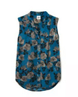 Cabi New NWT Engrave Top #4180 Floral Teal XS - XL Was $80