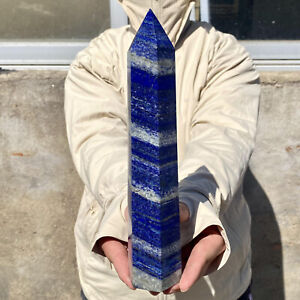 New Listing2.6LB Natural lapis lazuli crystal obelisk quartz crystal energy column