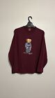 Ralph Lauren Polo Bear USA Long Sleeve Burgundy Crewneck T-Shirt Size XL