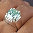 Blue Diamond Ring 3.50 Cts Solitaire 925 Certified Great Shine Cut Men's Special