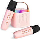 New ListingKaraoke Machine for Kids Adults, Portable Bluetooth Speaker with 2 Wireless Micr