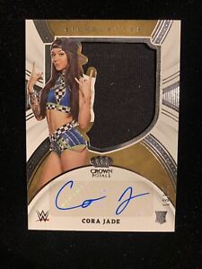New ListingCora Jade 2022 Panini Chronicle WWE RC Crown Royale Silhouette Patch Auto #13/99