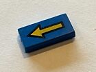 LEGO Space Blue Tile 1 x 2 with Arrow Pattern 3069bp06 / Set 6845 6985 6872 6931