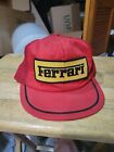 Vintage Ferrari Patch Snapback Trucker Hat Made In USA