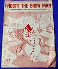 ~~Frosty The Snowman Vintage Piano Solo Sheet Music Christmas ~~