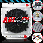 ASI 4 ROW Aluminum Radiator Shroud Fan FOR 1964~1966 FORD MUSTANG V8 260 289 AT (For: 1963 Ford Falcon)