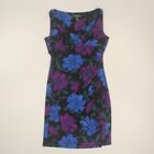 Lauren Ralph Lauren Women's Faux Wrap Dress Size 10 Floral Sleeveless Stretch
