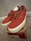Vans Shoes “Classic” Salmon Authentic w/“Ghost” Checkered Trim US Men 10.5 New