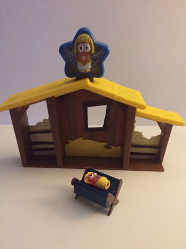 Veggie Tales Nativity Stable And Baby Jesus