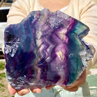 New Listing3.67LB Natural beautiful Rainbow Fluorite Crystal flake original stone specimen