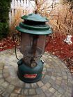 COLEMAN DOUBLE MANTLE LANTERN 220F ,  DATE UNKNOWN, RESTORE OR PARTS, WITH GLOBE
