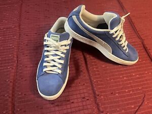 Puma Shoes Mens Size 8.5 Suede Classic Core Olympian Blue Low Top Very Clean