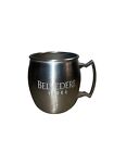 BELVEDERE VODKA BRUSHED STAINLESS STEEL SILVER TONE MOSCOW MULE MUG CUP BAR