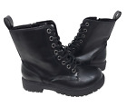 So Women's Reindeer Black Lace Up Combat Boots Size: 10 91BC