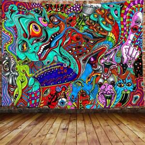 Monster Trippy Extra Large Tapestry Wall Hanging Psychedelic Fabric Room Decor