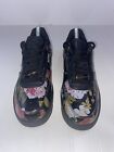 Nike Air Force 1 Low Black Floral Print Athletic Sneaker Shoes Sz 7 Women