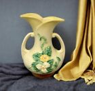 Vintage Hull Pottery Wildflower W8-7 1/2 Double Handled Vase Pink Cream Yellow